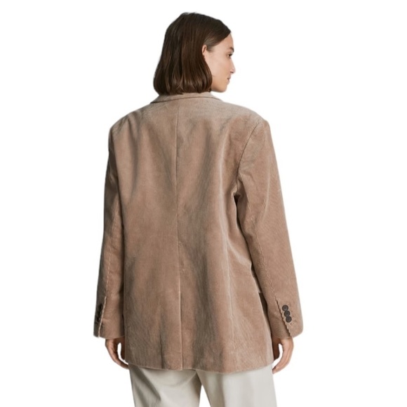 Everlane The Corduroy ‘80s Blazer Jacket. Taupe Grey Tan Size 6 #727 NWOT - Picture 4 of 7